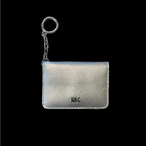 Michael Kors Silver fold down snap closure keys and cards